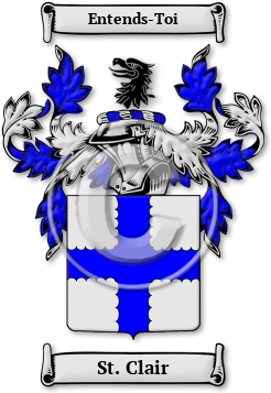 St. Clair Family Crest Download (jpg) Legacy Series - 150 DPI